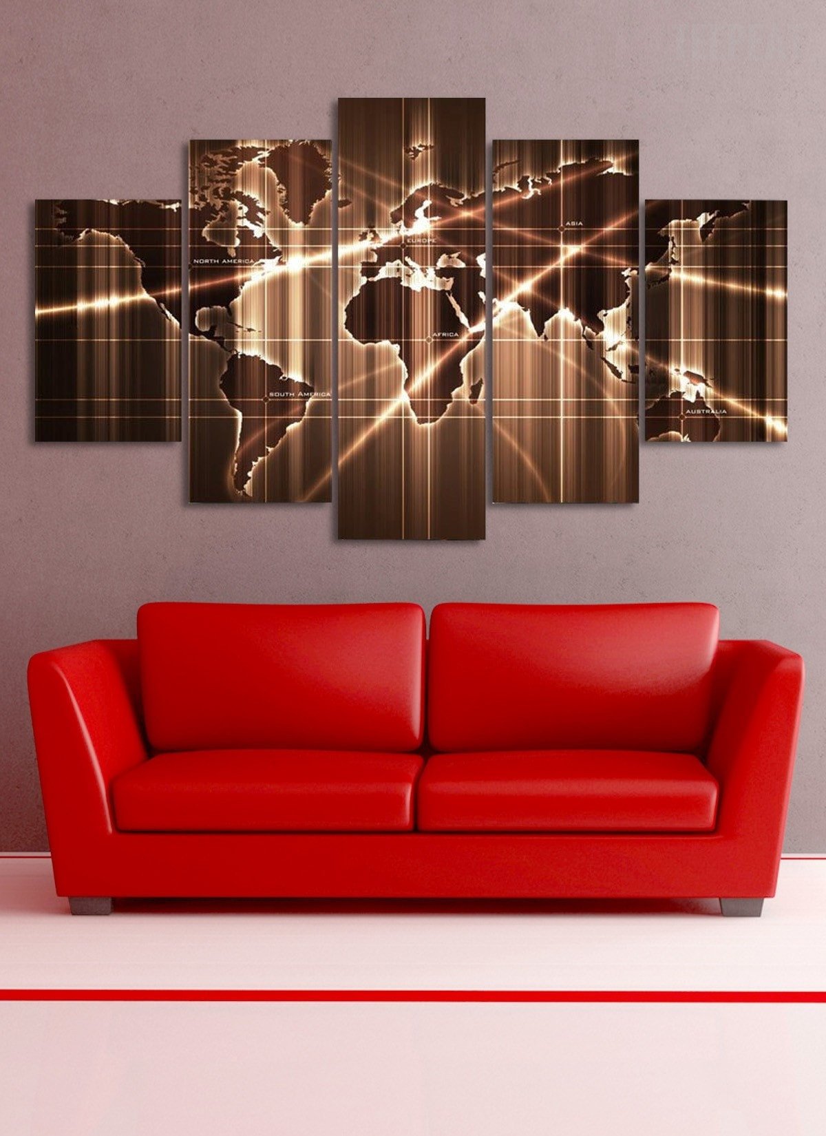 Map – Abstract Canvas Wall Art