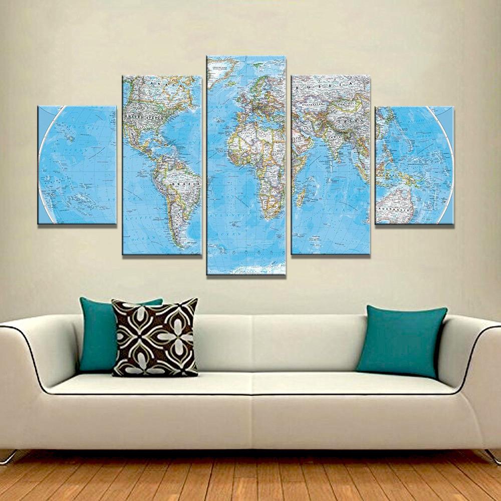 Map Of The World – Absatract Canvas Wall Art