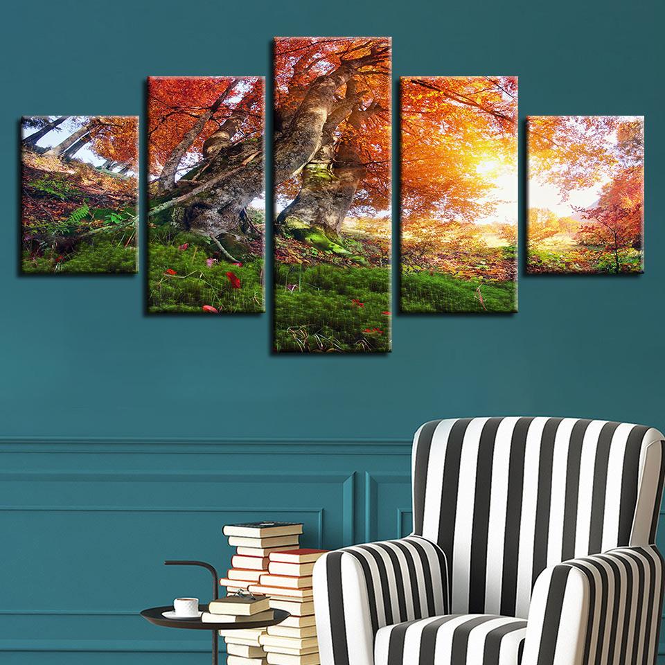 Maple Tree Sunshine 01 – Nature Canvas Wall Art