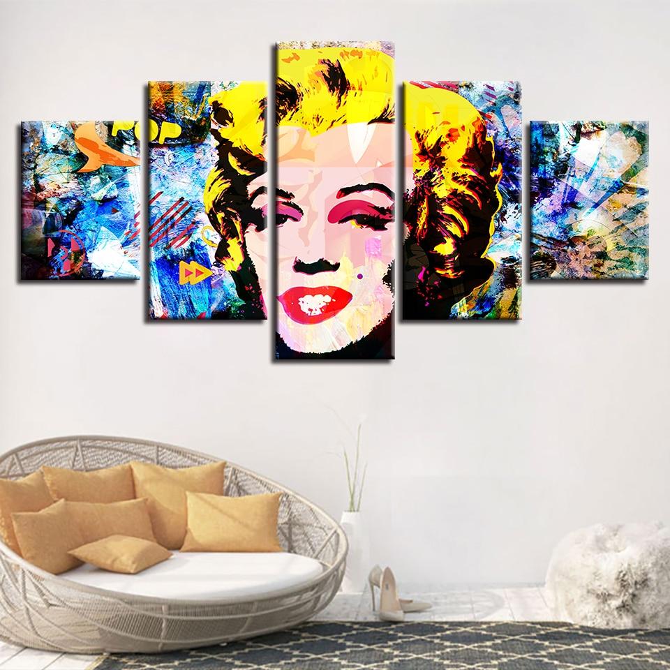 Marilyn Monroe Color – Famous Person Canvas Wall Art