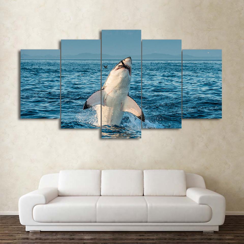 Marine Shark Prey – Animal Canvas Wall Art