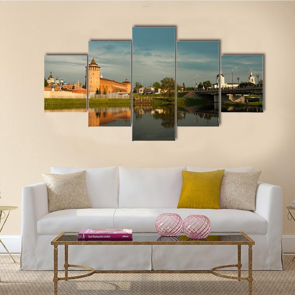 Marinkin Tower With Church Of Michael Archangel By River Kolomenka – Nature Canvas Wall Art