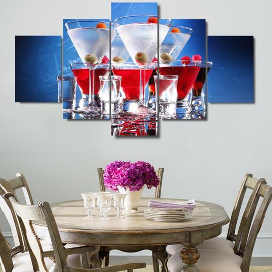 Martinis Bar Cocktails Liquor – Abstract Canvas Wall Art