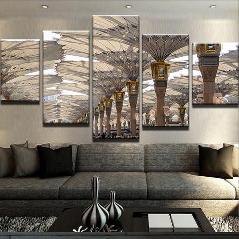 Masjid Nabawi Umbrellas – Nature Canvas Wall Art