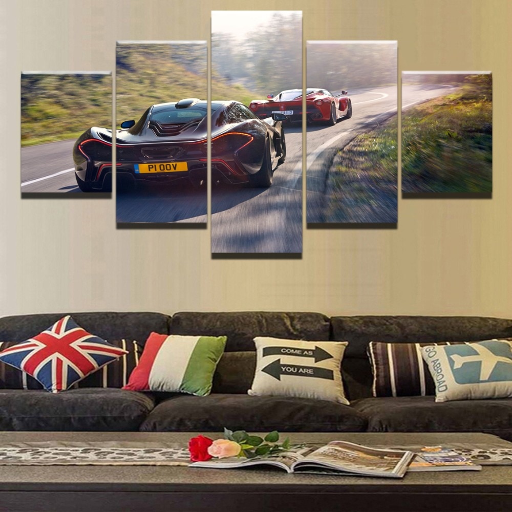 Mclaren P1 Black And Red Sports Car – Canvas Wall Art