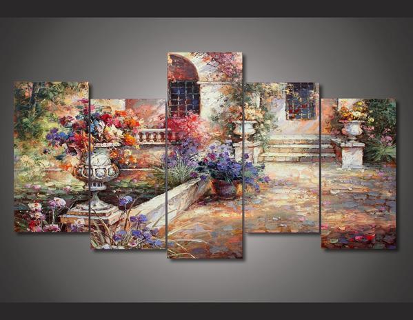 Mediterranean Garden – Abstract Canvas Wall Art