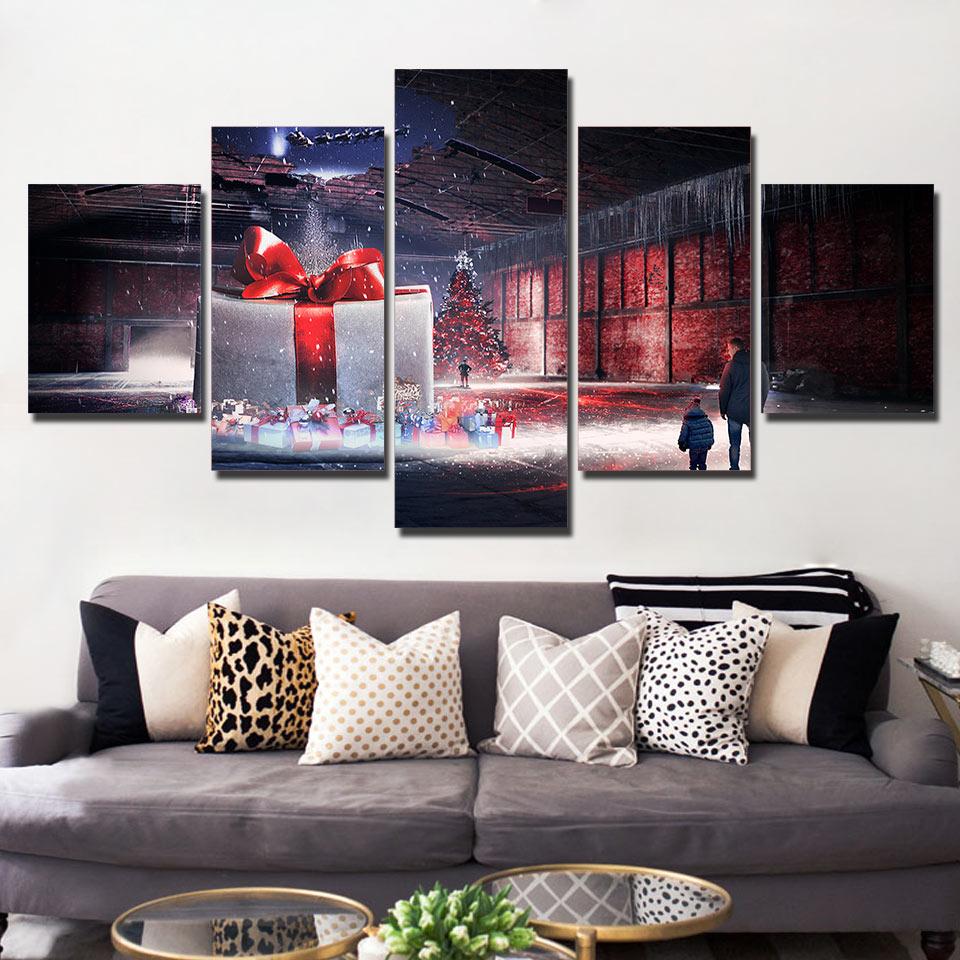 Merry Christmas – Abstract Canvas Wall Art