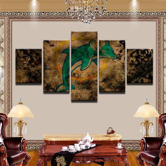 Miami Dolphins – Animal Canvas Wall Art