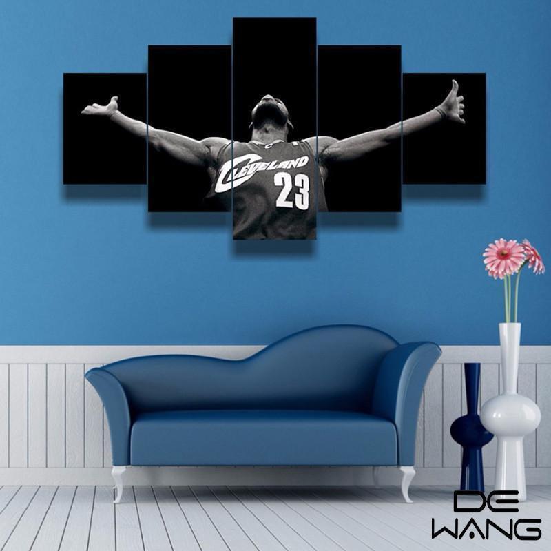 Miami Heat Lebron James Poster 3 Basketball – Canvas Wall Art