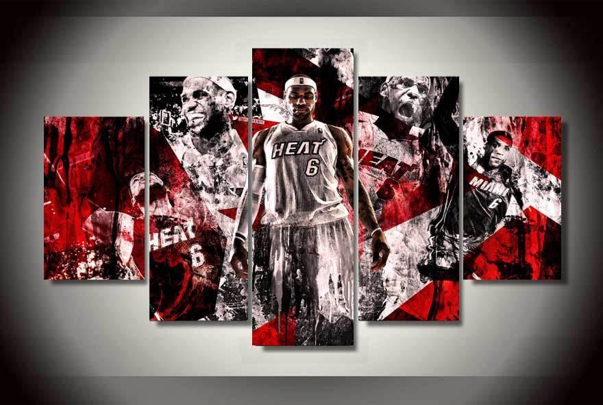 Miami Heats No 6 James – Famous Peerspn Canvas Wall Art