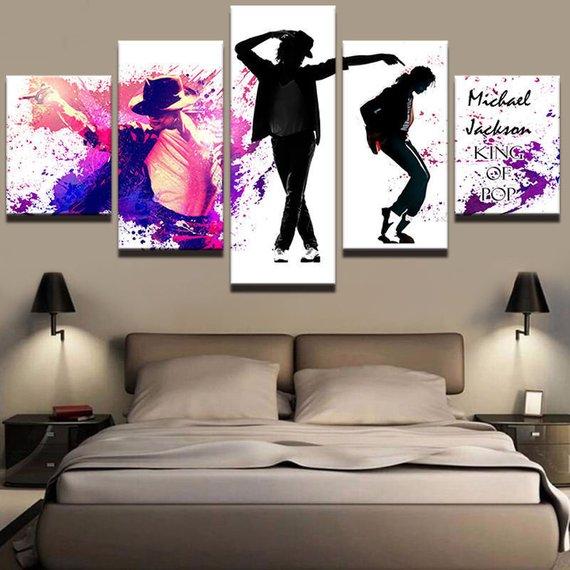 Michael Jackson Music King Of Pop Abstract – Music Canvas Wall Art