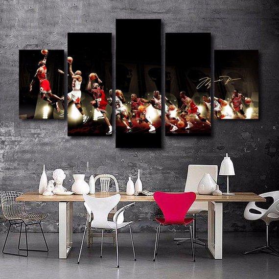 Michael Jordan Basketball Years Sport Canvas Wall Art