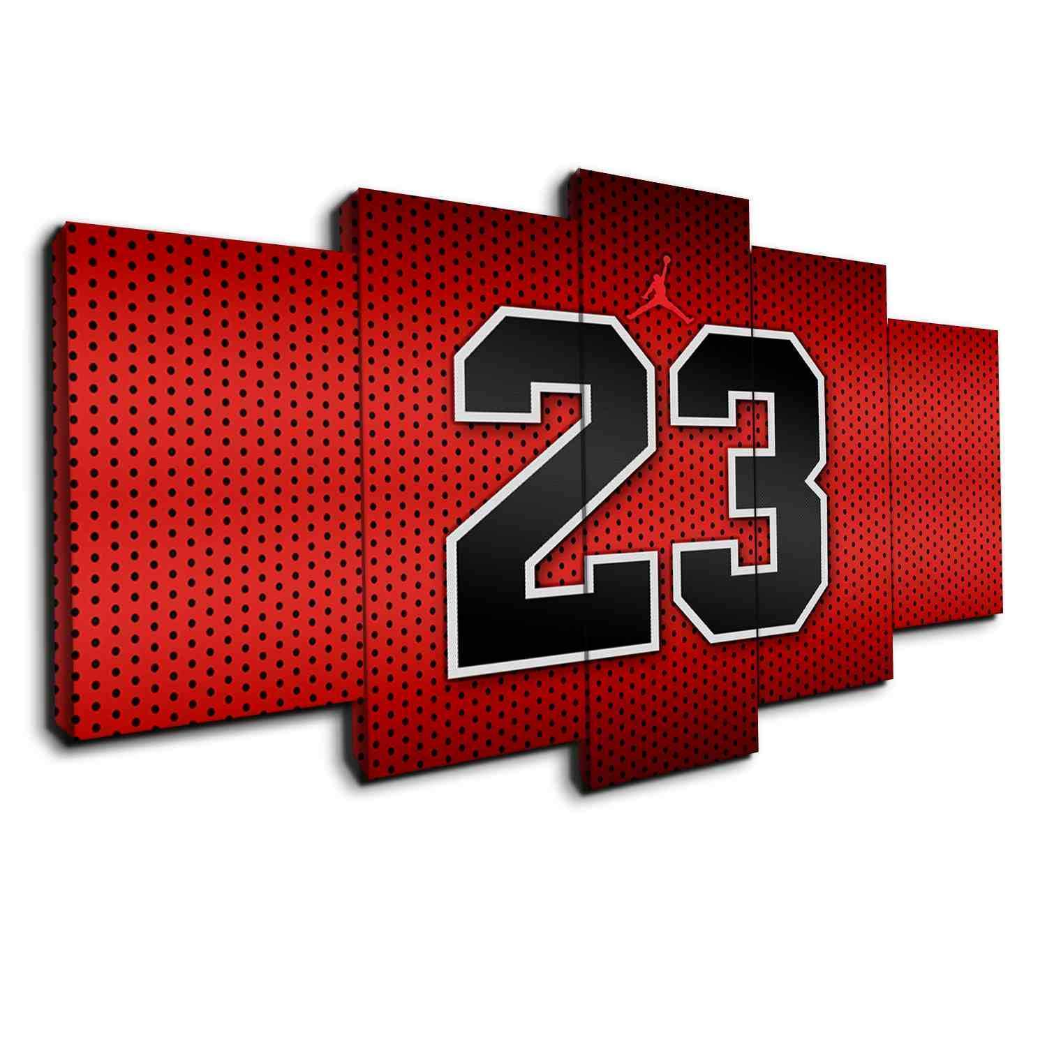 Michael Jordan Red 23 Basketball – Canvas Wall Art