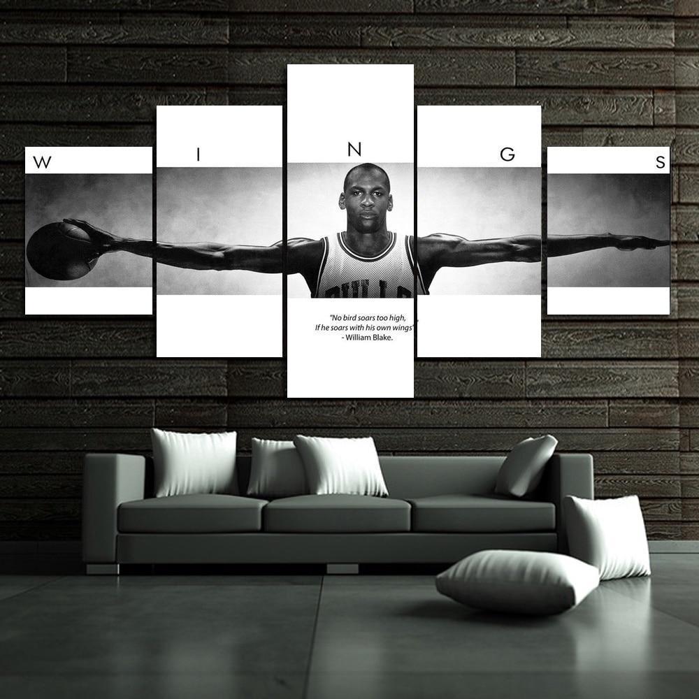 Michael Jordan Wings Autographed Poster Celebrity – Canvas Wall Art