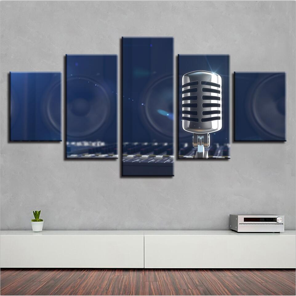 Microphone 5 – Music Canvas Wall Art