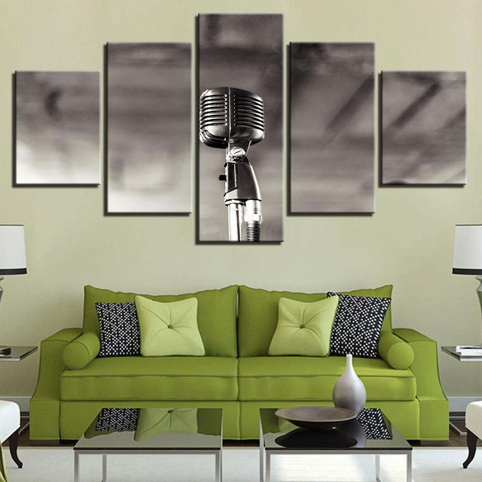 Microphone Pictures Rock – Music Canvas Wall Art