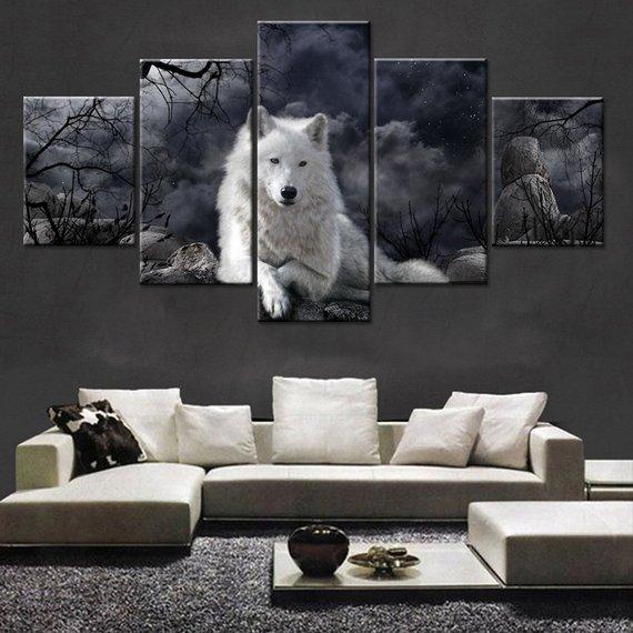 Midnight Wolf – Animal Canvas Wall Art
