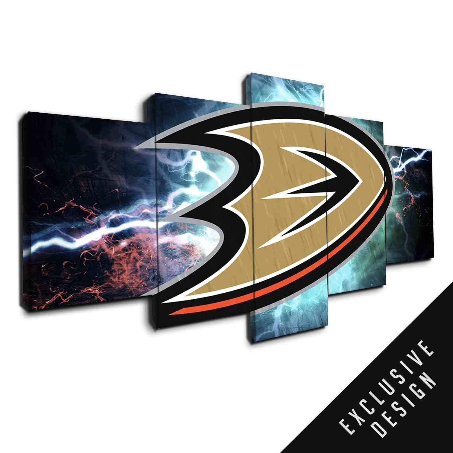 Mighty Ducks NHL Team Thunderbolt – Sport Canvas Wall Art
