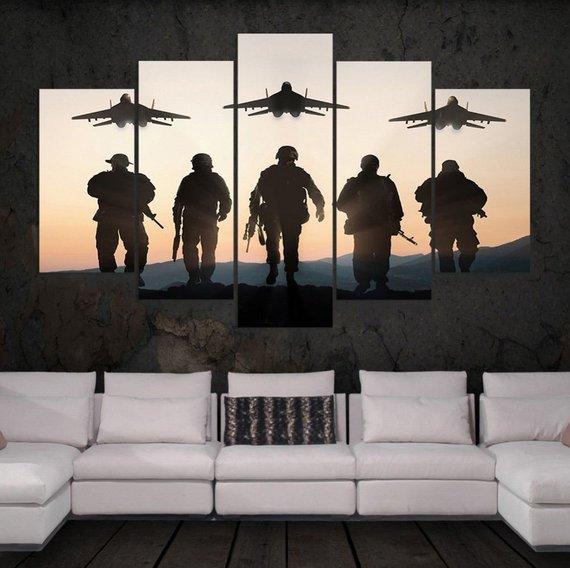 Military Marines Air Force Army – Army Canvas Wall Art