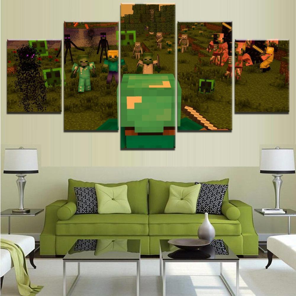 Minecraft Big Battle Gaming – Canvas Wall Art