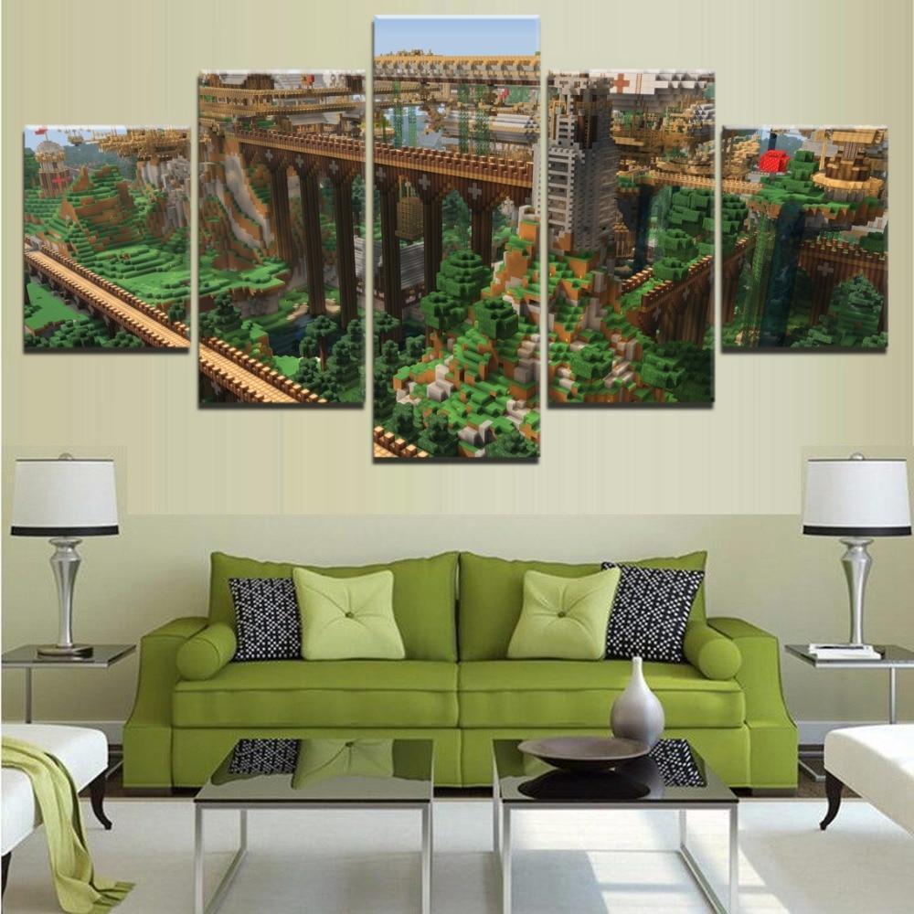 Minecraft High Bridge Gaming – Canvas Wall Art