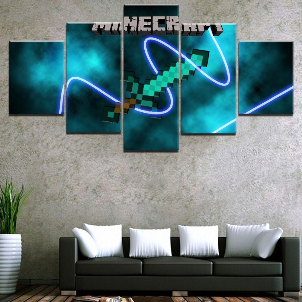 Minecraft The Sword Gaming – Canvas Wall Art