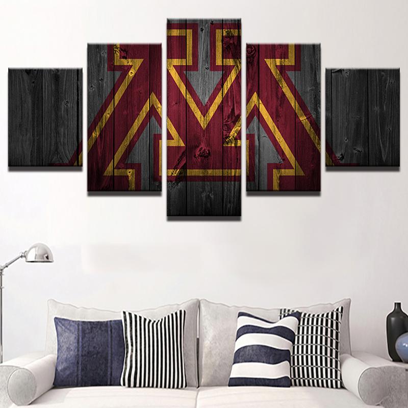 Minnesota Gophers College Barnwood Style Sport – Canvas Wall Art
