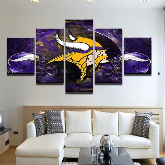 Minnesota Vikings Logo Sport Canvas Wall Art