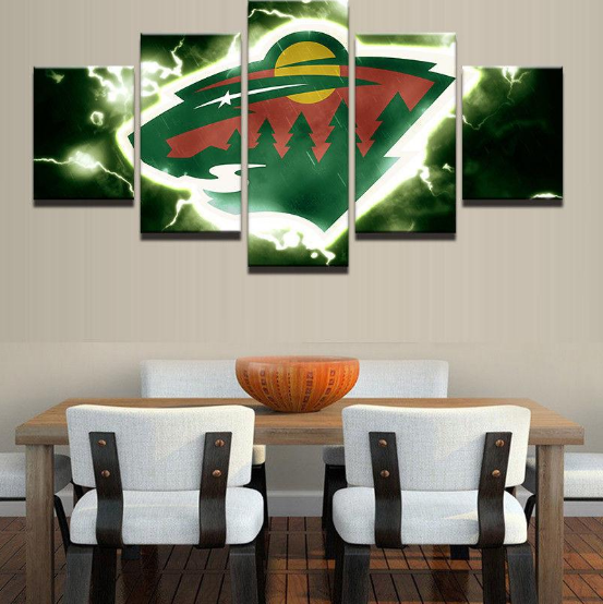 Minnesota Wild Ice Hockey – Sport Canvas Wall Art