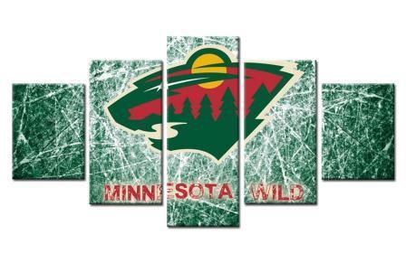 Minnesota Wild NHL Team Ice Rink Sport Canvas Wall Art