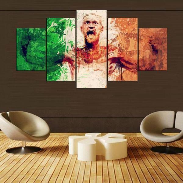 Mma Fighter Conor Mcgregor Abstract Canvas Wall Art