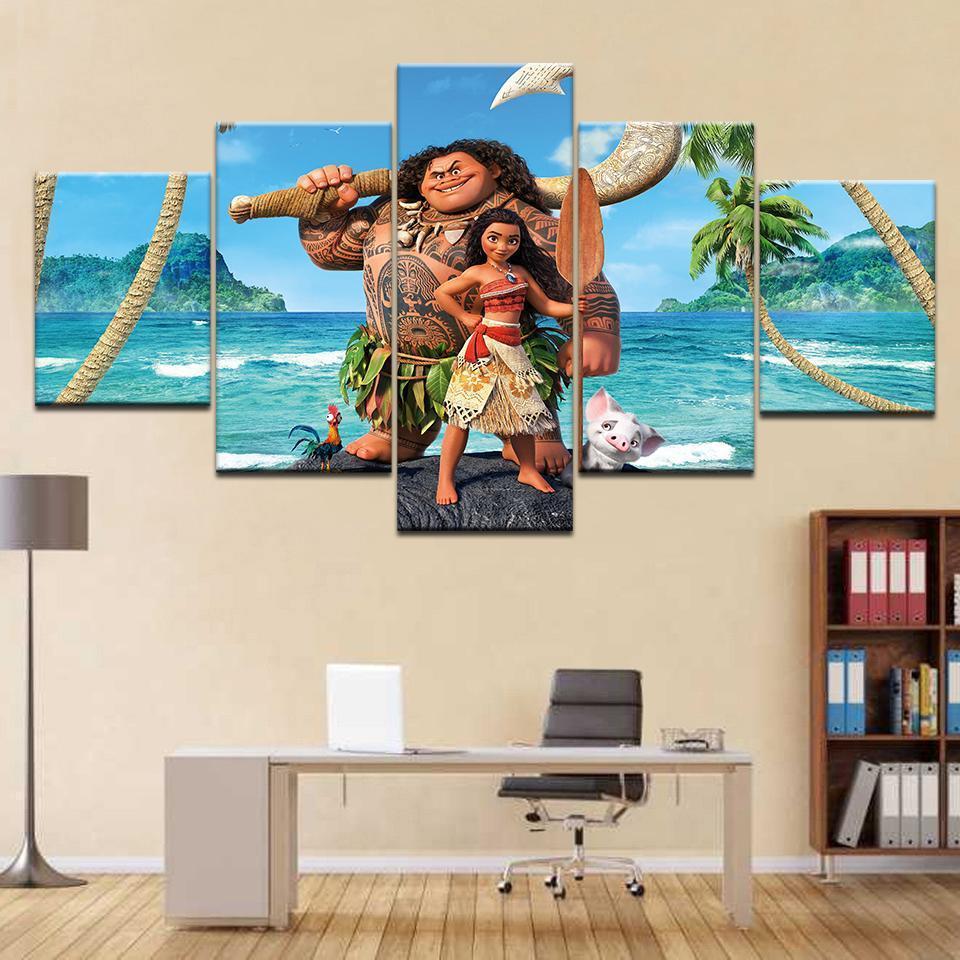 Moana And Brave Maui Disney – Canvas Wall Art