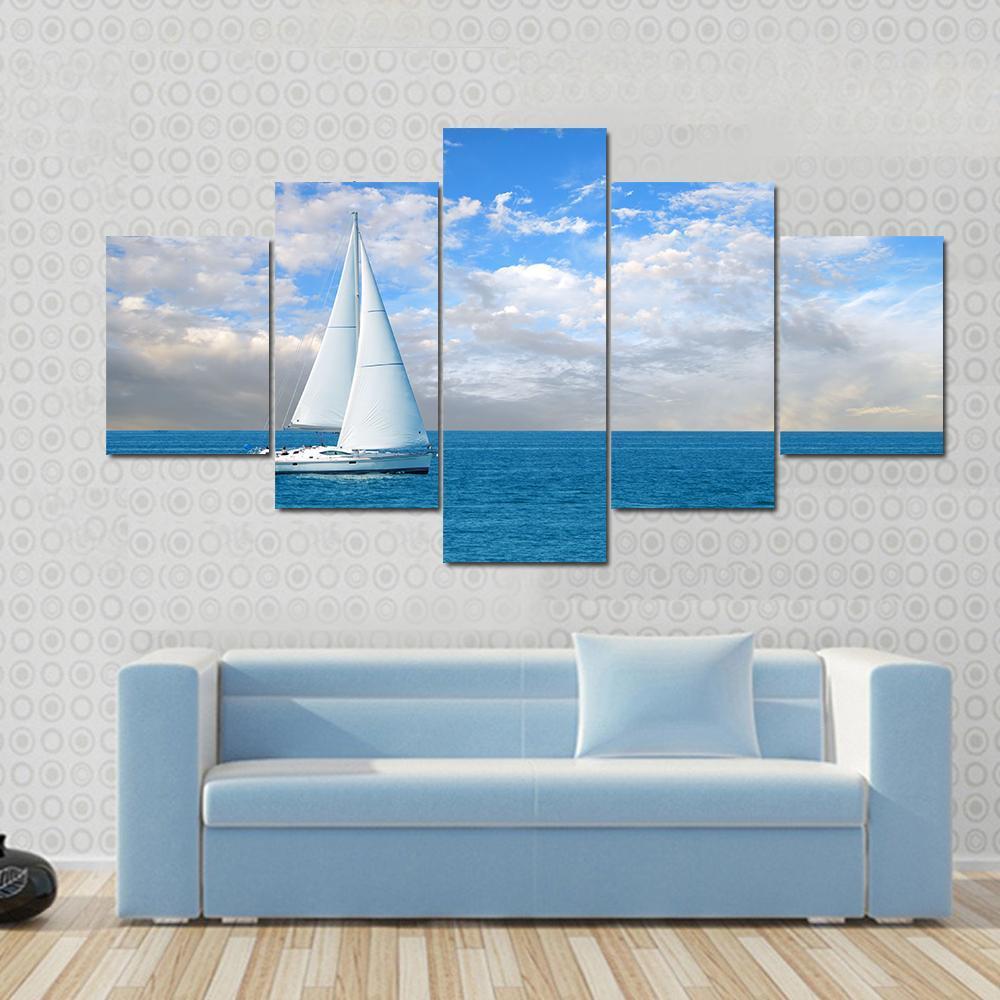 Modern Sail Boat – Nature Canvas Wall Art