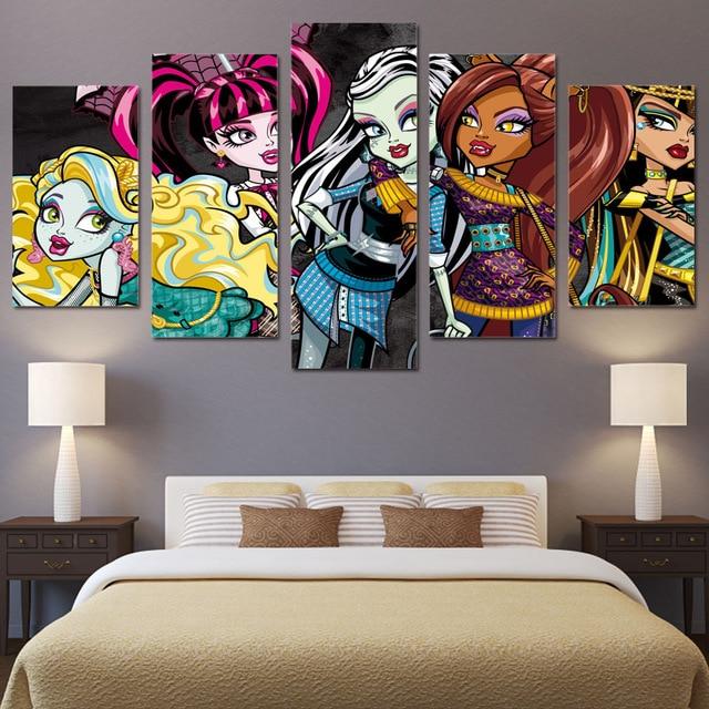 Monster High Cartoon Canvas Wall Art