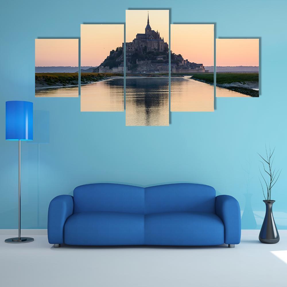 Mont-Saint-Michel With Couesnon River – Nature Canvas Wall Art