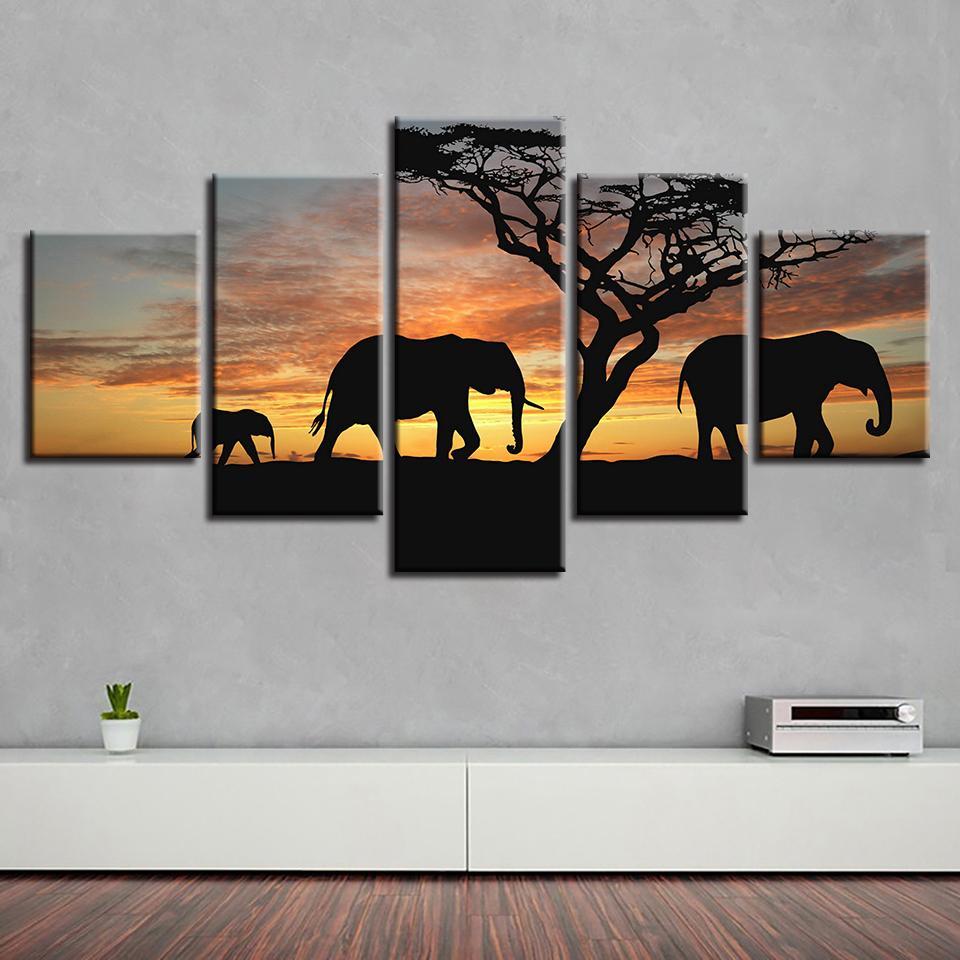 Moon Camel Night View – Animal Canvas Wall Art