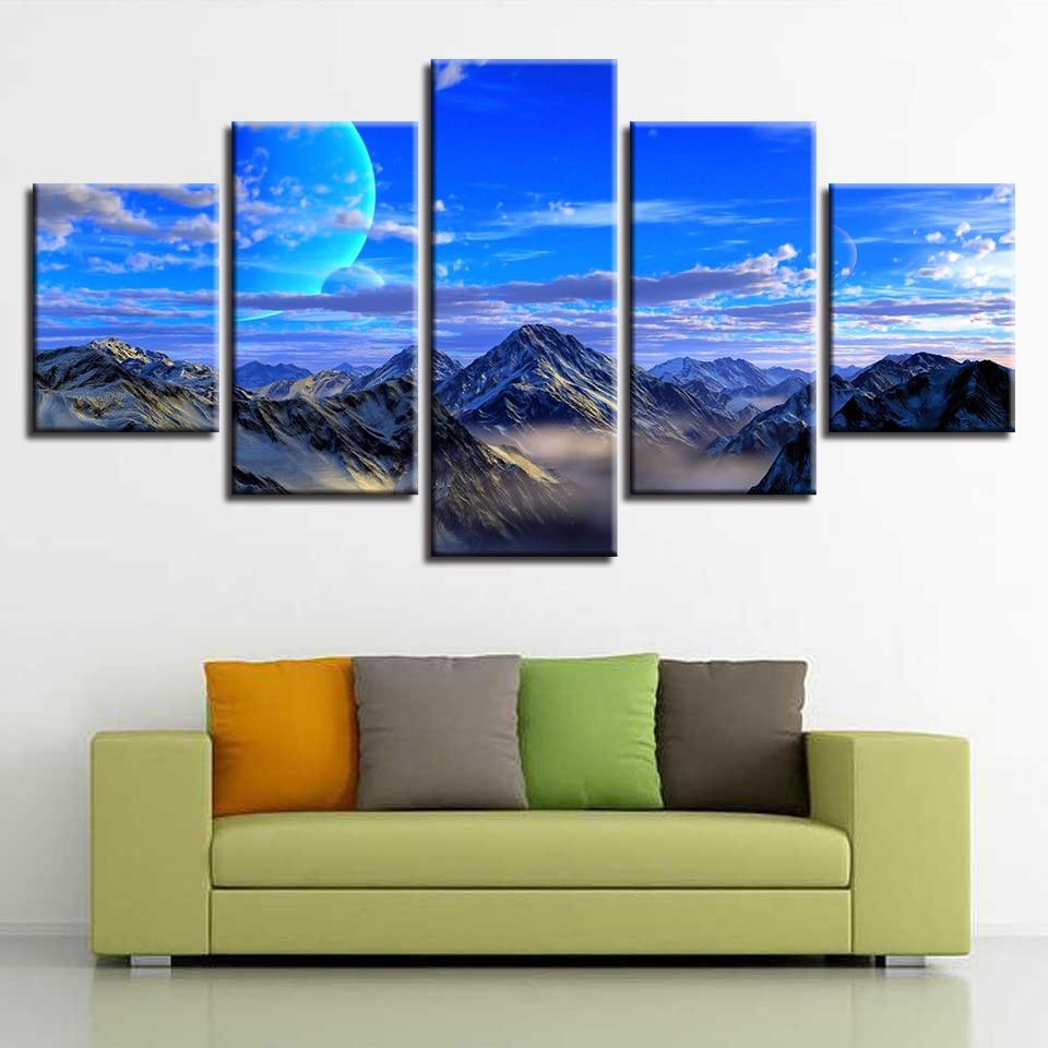 Moon Mountain – Nature Canvas Wall Art