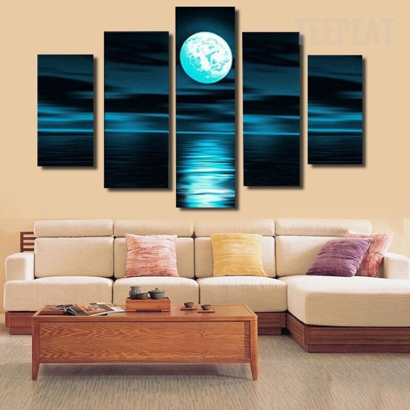 Moonlit Night – Nature Canvas Wall Art