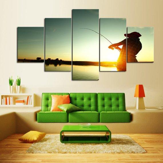 Morning Catch – Fishing Canvas Wall Art