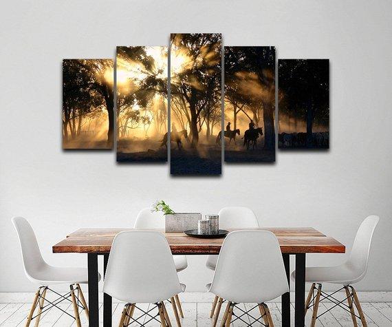 Morning Horse Ride – Animal Canvas Wall Art