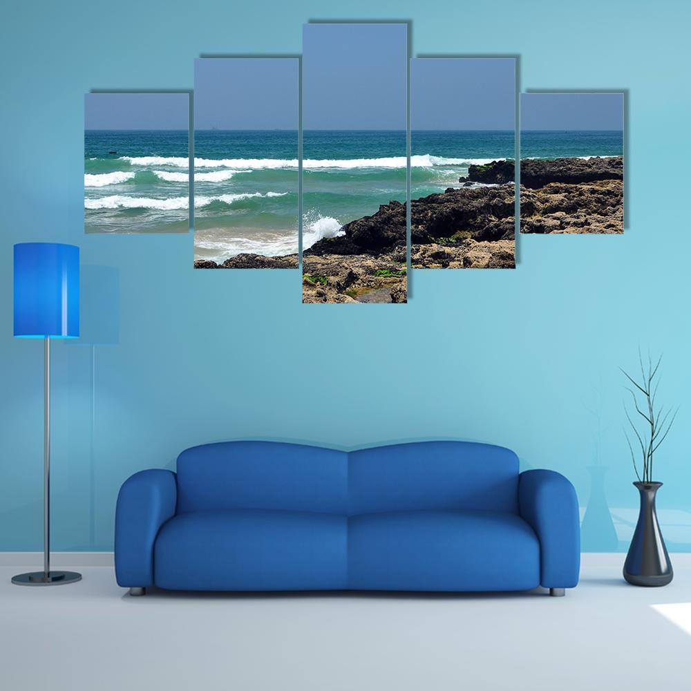 Morocco Beach And Ocean Landscape – Nature Canvas Wall Art
