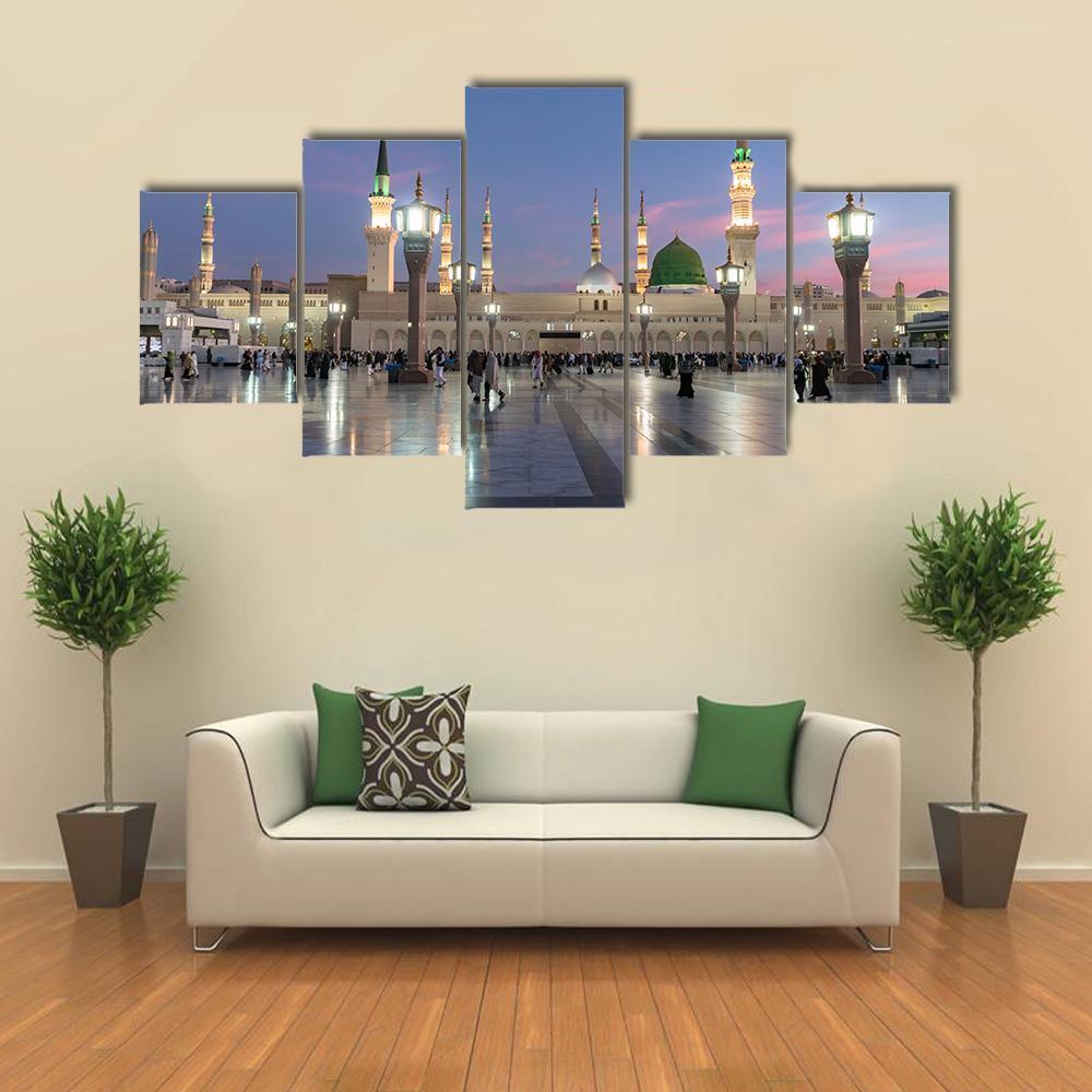 Mosque Of The Prophet Muhammad In Medinah – Nature Canvas Wall Art