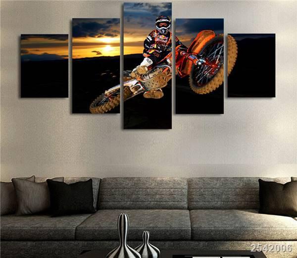 Motocross Supercross Dirtbike Air Stunt – Sport Canvas Wall Art