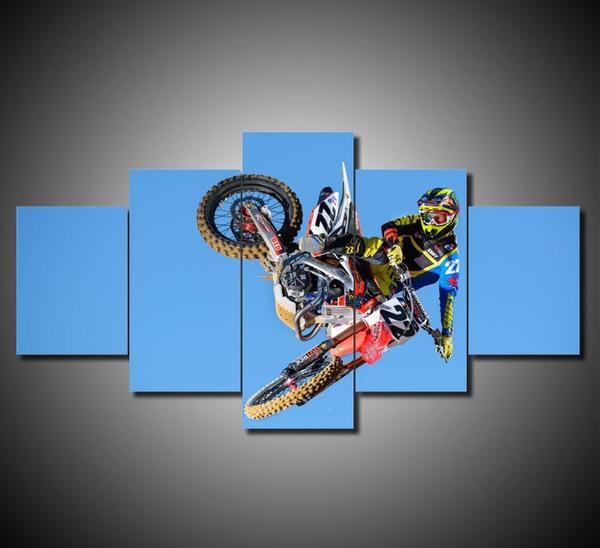 Motocross Supercross Dirtbike Air Tricks Stunts – Sport Canvas Wall Art