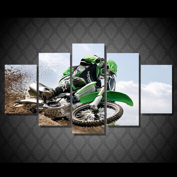 Motocross Supercross Dirtbike Skidding – Sport Canvas Wall Art
