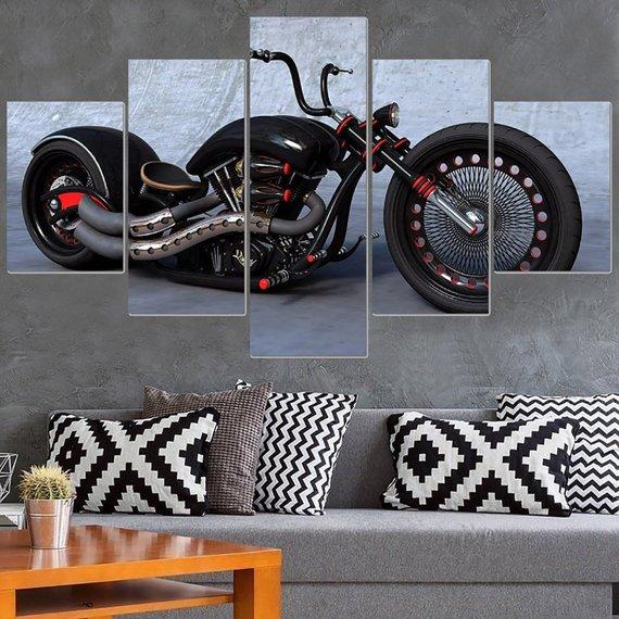 Motorcycle Chopper 3 – Automative Canvas Wall Art