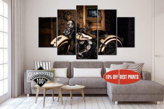 Motorcycle Gifts – Harley Rider – Automative Canvas Wall Art