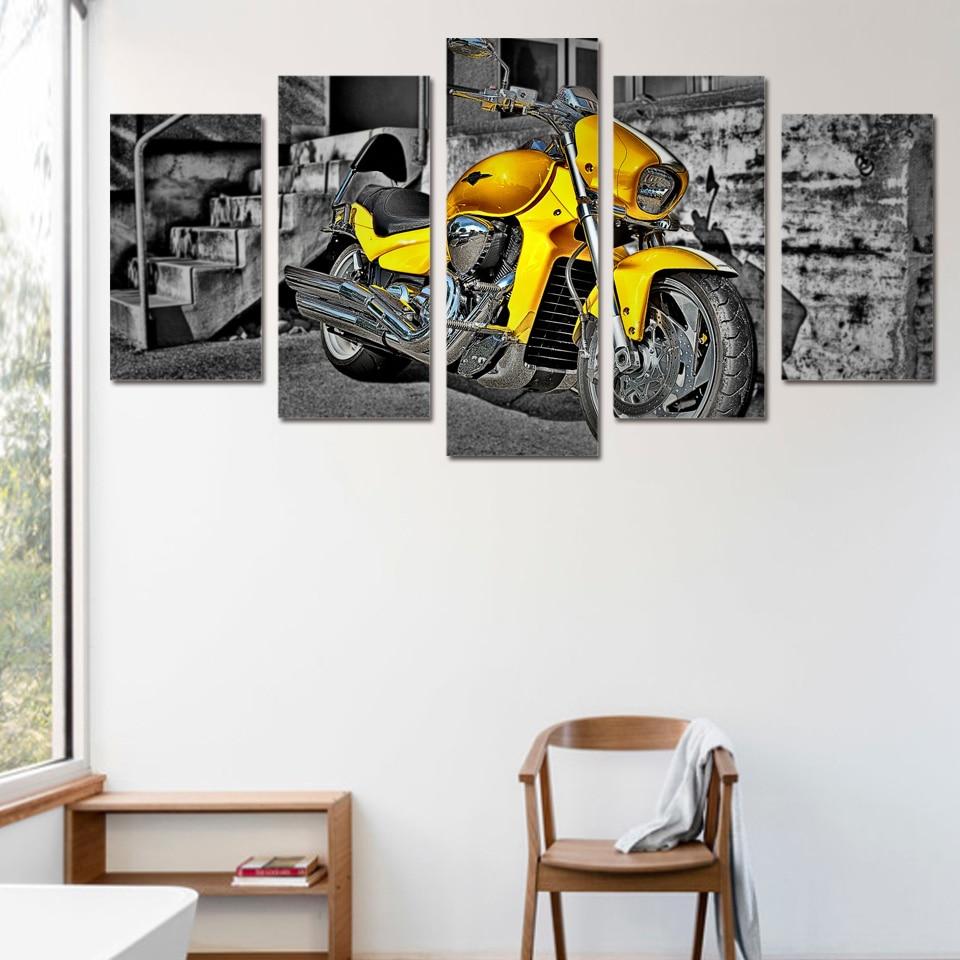 Motorcycle Gold – Automative Canvas Wall Art