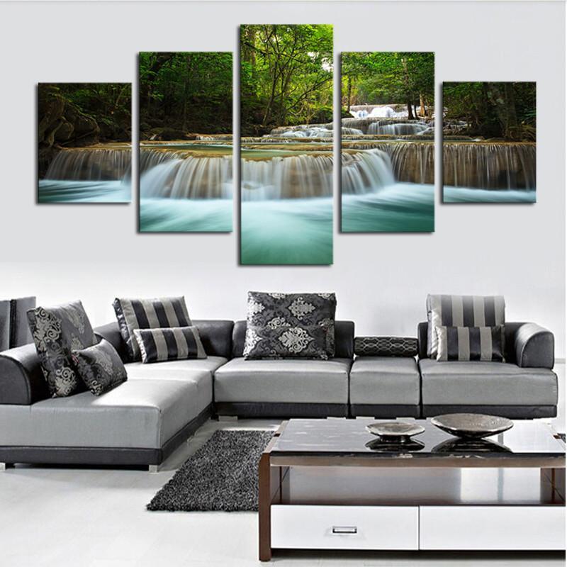 Motorcycle Movie Landscape Eagle Flag – Nature Canvas Wall Art