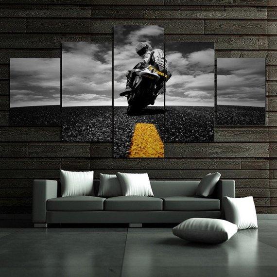 Motorcycle Poster – Automative Canvas Wall Art